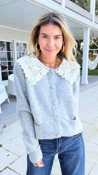 Moonlit Lace Dream Knit Cardigan