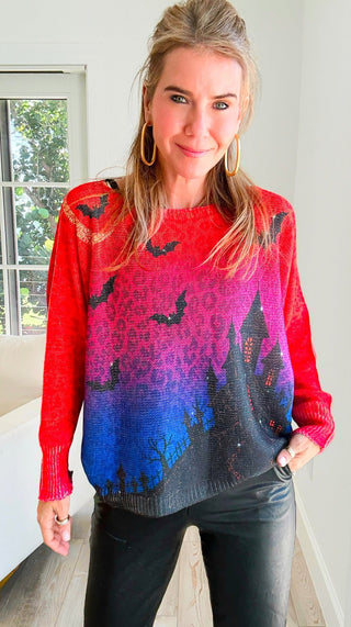 Moonlit Manor Lurex Italian St Tropez Knit Top