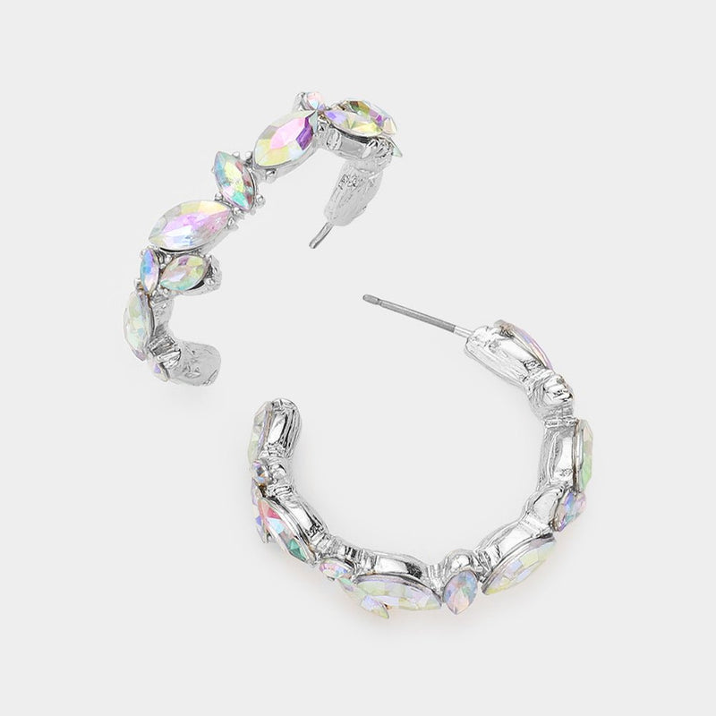 Moonlit Mirage Hoops-230 Jewelry-NYW-Coastal Bloom Boutique, find the trendiest versions of the popular styles and looks Located in Indialantic, FL