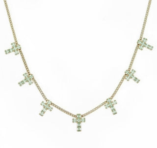 Multi Cross Necklace - Chrysolite - TOVA-230 Jewelry-TOVA-Coastal Bloom Boutique, find the trendiest versions of the popular styles and looks Located in Indialantic, FL