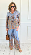 Mystic Paisley Italian Set-100 Pants-AZUL MONACO-Coastal Bloom Boutique, find the trendiest versions of the popular styles and looks Located in Indialantic, FL
