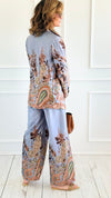 Mystic Paisley Italian Set-100 Pants-AZUL MONACO-Coastal Bloom Boutique, find the trendiest versions of the popular styles and looks Located in Indialantic, FL