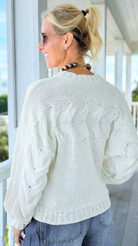 Nordic Breeze Cable Knit Sweater-140 Sweaters-mystree-Coastal Bloom Boutique, find the trendiest versions of the popular styles and looks Located in Indialantic, FL
