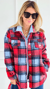 Northern Lights Plaid Shacket-160 Jackets-mystree-Coastal Bloom Boutique, find the trendiest versions of the popular styles and looks Located in Indialantic, FL