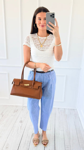 Ocean Air Belted Italian Pants