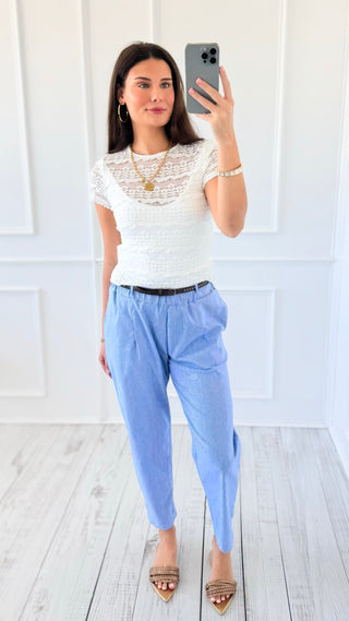 Ocean Air Belted Italian Pants