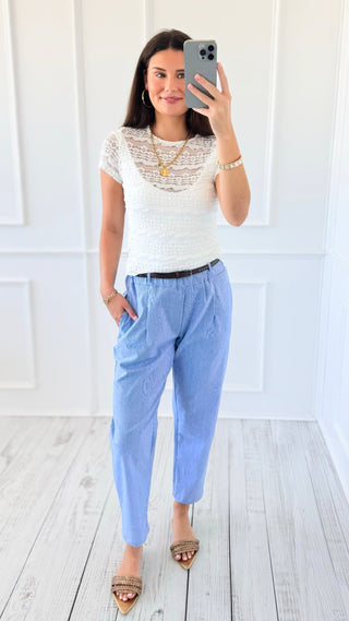 Ocean Air Belted Italian Pants