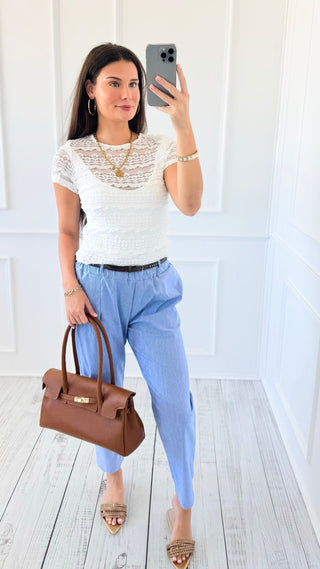 Ocean Air Belted Italian Pants