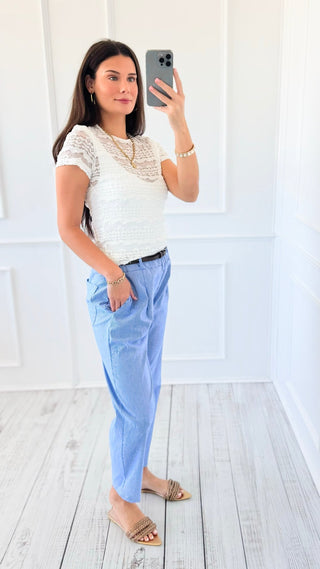 Ocean Air Belted Italian Pants