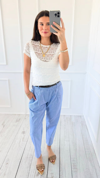 Ocean Air Belted Italian Pants