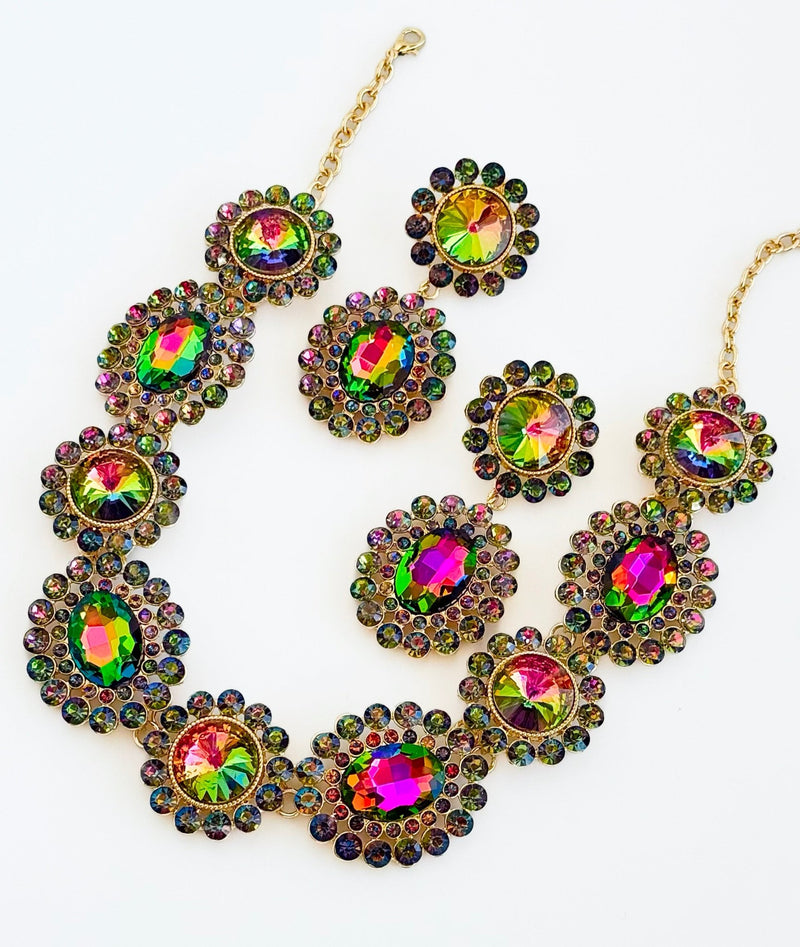 Ocean Luxe Statement Necklace Set - Vitrail Medium-230 Jewelry-NYW-Coastal Bloom Boutique, find the trendiest versions of the popular styles and looks Located in Indialantic, FL