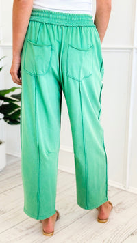 Off-Duty Mineral Wash Utility Knit Pant - Emerald