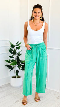 Off-Duty Mineral Wash Utility Knit Pant - Emerald