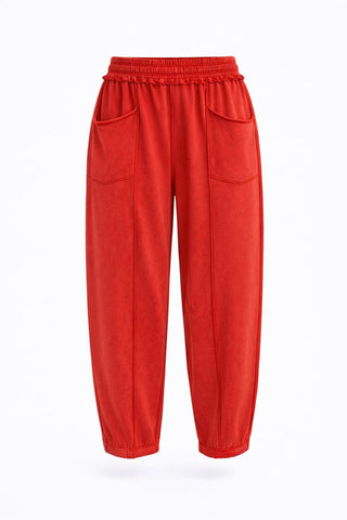 Off-Duty Mineral Wash Utility Knit Pant - Mineral Red