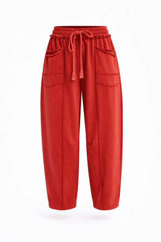 Off-Duty Mineral Wash Utility Knit Pant - Mineral Red
