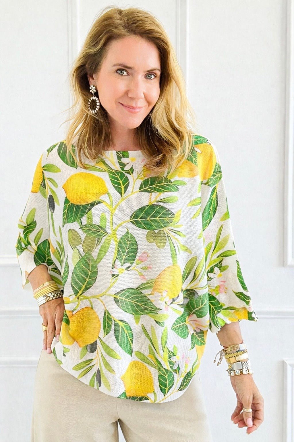 Olive & Lemon St Tropez Short Sleeve Sweater