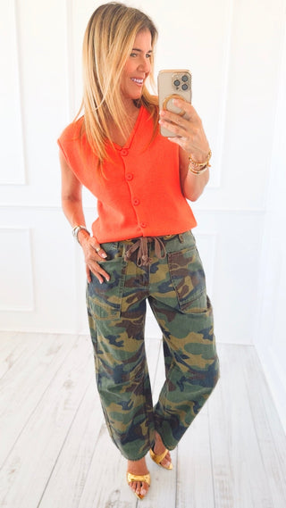 Olive Terrain Barrel Leg Pant