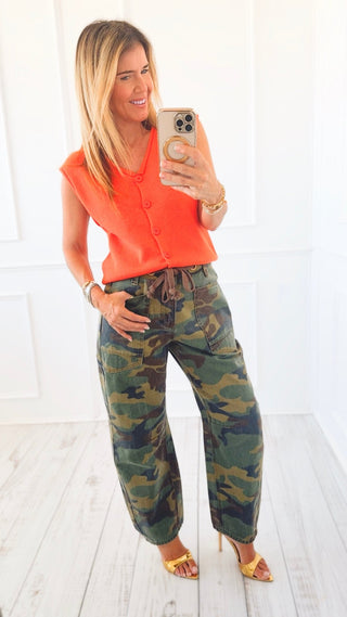 Olive Terrain Barrel Leg Pant