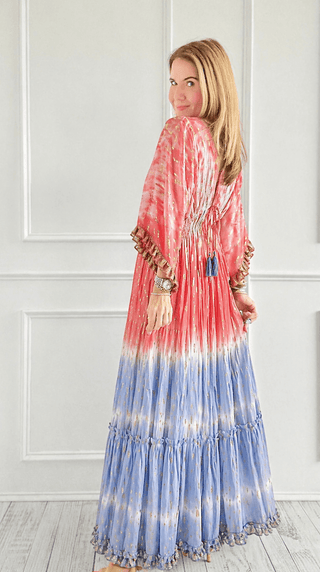 Ombre Sequin Boho Flowy Maxi Dress