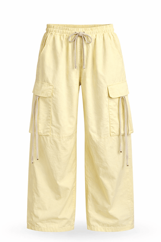 On Repeat Italian Cargo Pant- Butter Yellow