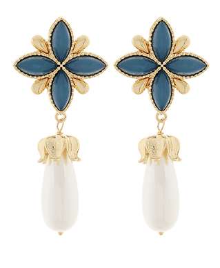 Ornate Floral Drop Earrings