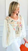 Paisley Dreams Hooded Top-110 Long Sleeve Tops-POL-Coastal Bloom Boutique, find the trendiest versions of the popular styles and looks Located in Indialantic, FL