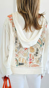 Paisley Dreams Hooded Top-110 Long Sleeve Tops-POL-Coastal Bloom Boutique, find the trendiest versions of the popular styles and looks Located in Indialantic, FL