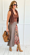Paisley Meets Plaid Italian Skirt-170 Bottoms-AZUL MONACO-Coastal Bloom Boutique, find the trendiest versions of the popular styles and looks Located in Indialantic, FL