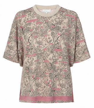 Paisley Print Oversized French Terry Sweatshirt