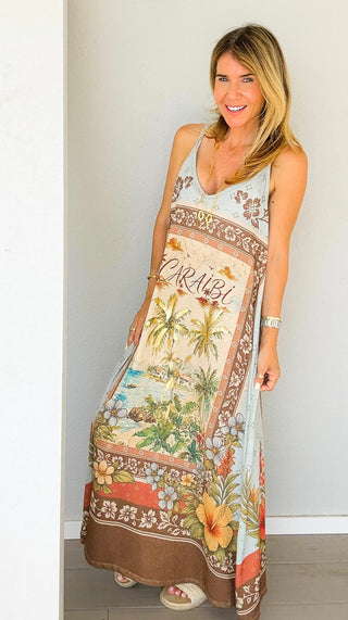 Paradise Calling Lurex Italian Sleeveless Dress