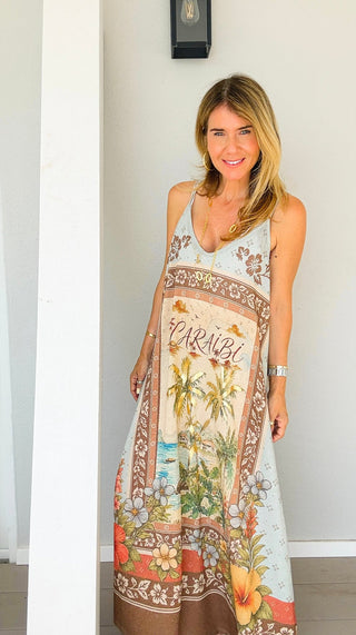 Paradise Calling Lurex Italian Sleeveless Dress