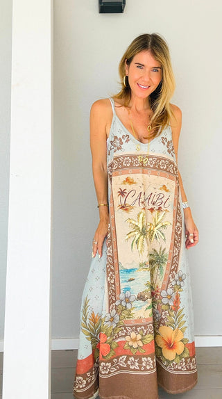 Paradise Calling Lurex Italian Sleeveless Dress