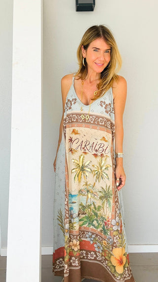 Paradise Calling Lurex Italian Sleeveless Dress