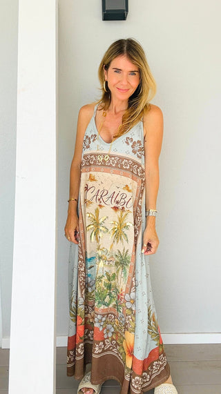 Paradise Calling Lurex Italian Sleeveless Dress