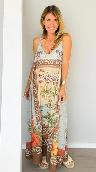 Paradise Calling Lurex Italian Sleeveless Dress