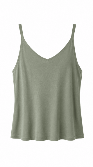 Paris Calling Italian Tank Top- Sage