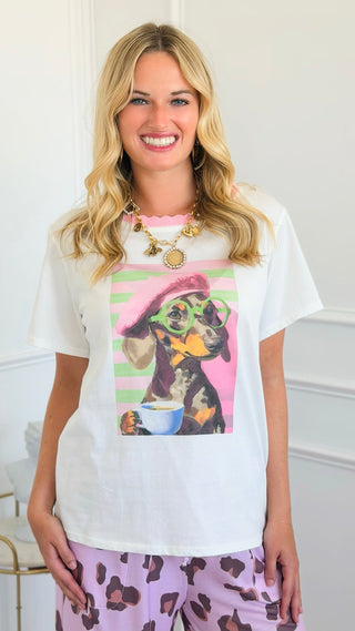 Parisian Pup Italian Graphic Tee