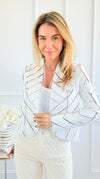 Patchwork Vegan Leather Moto Jacket - Ivory-160 Jackets-Hot & Delicious-Coastal Bloom Boutique, find the trendiest versions of the popular styles and looks Located in Indialantic, FL
