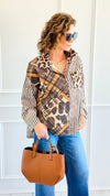 Pattern Split II Italian Top-110 Long Sleeve Tops-SEÑORITA C-Coastal Bloom Boutique, find the trendiest versions of the popular styles and looks Located in Indialantic, FL