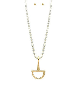 Pearl Horsebit Refined  Necklace
