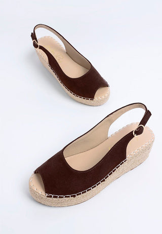 Peep Toe Slingback Wedge