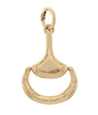 Sculpted Horsebit Drop Pendant-230 Jewelry-GS JEWELRY-Coastal Bloom Boutique, find the trendiest versions of the popular styles and looks Located in Indialantic, FL