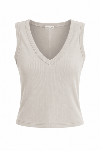 Perfect Layering Italian Tank Top- Greige