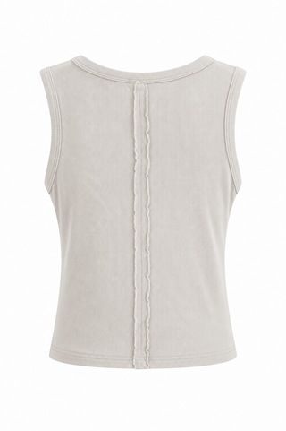 Perfect Layering Italian Tank Top- Greige