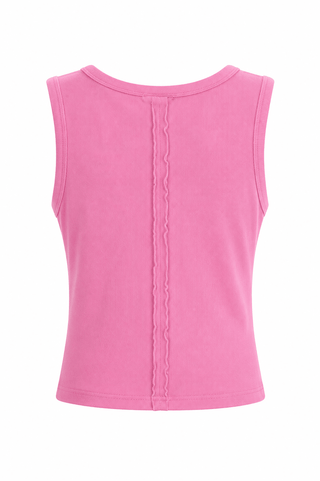 Perfect Layering Italian Tank Top- Pink