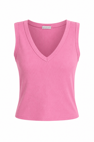 Perfect Layering Italian Tank Top- Pink