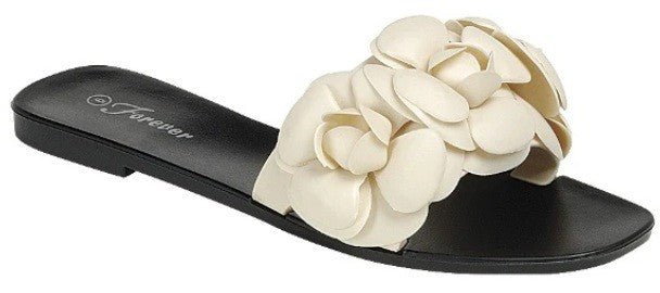 Petal Parade Slide Sandals-250 Shoes-Shoe Shoe Train-Coastal Bloom Boutique, find the trendiest versions of the popular styles and looks Located in Indialantic, FL