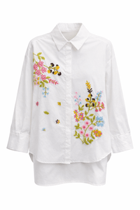 Petal Poetry Italian Button Down Top