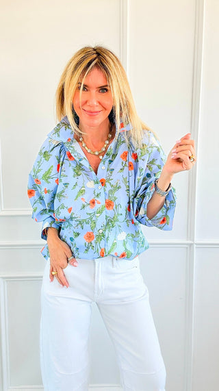 Petal Poise Button Down Top