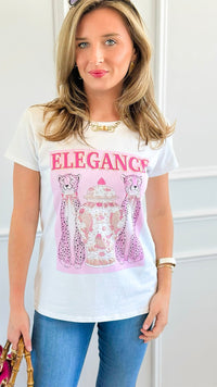 Pink Elegance Premium Italian T-Shirt-110 Short Sleeve Tops-Mitica & Co-Coastal Bloom Boutique, find the trendiest versions of the popular styles and looks Located in Indialantic, FL